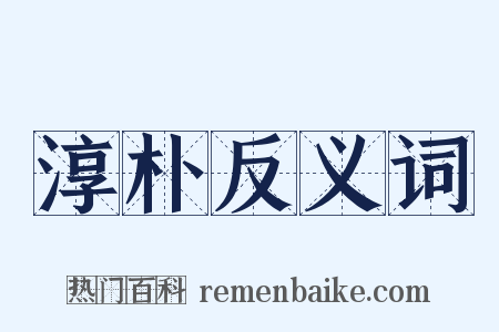 淳朴反义词是什么意思的图片